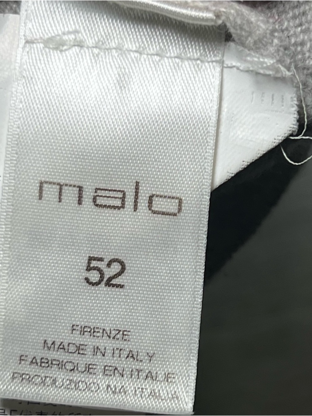 Malo 100% Cashmere Lux Sweater Gray Airplane Embroidered Crewneck Made in Italy - Picture 11 of 16